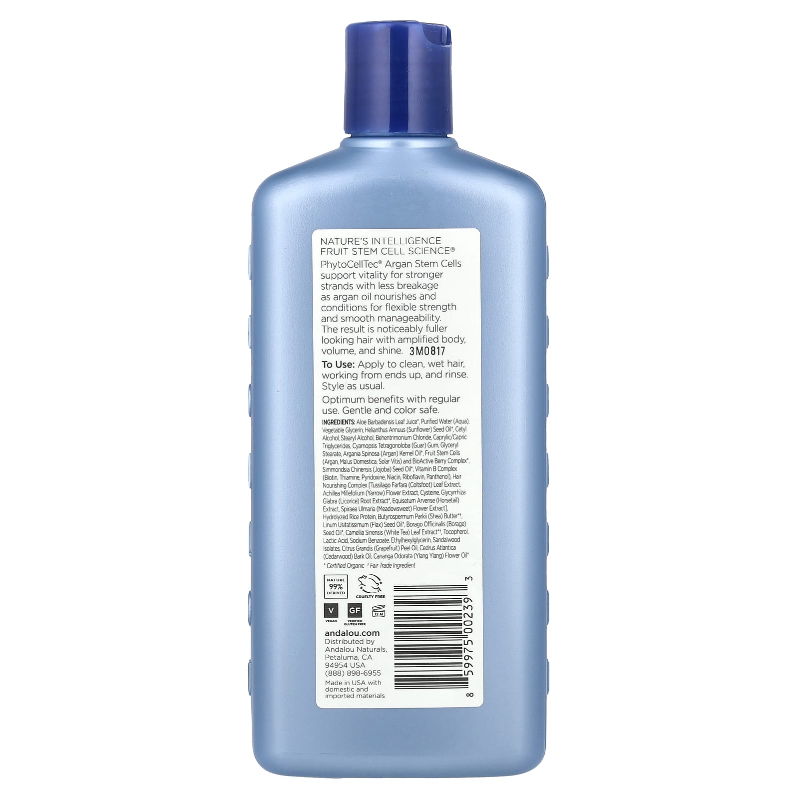 Кондиционер Andalou Naturals Argan Stem Cell For Thinning Hair Age Defying, 340 мл — фото 2