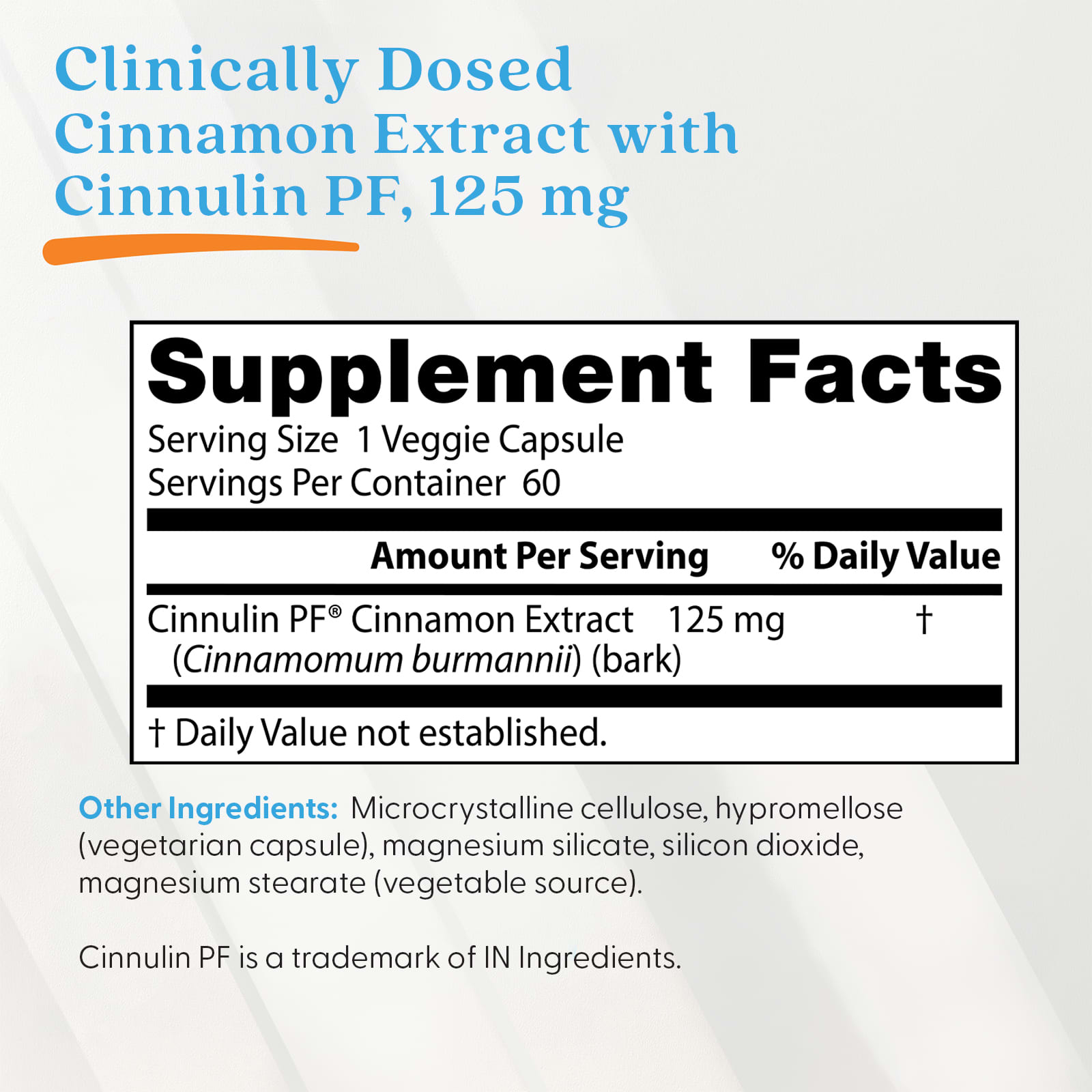 Экстракт корицы Doctor's Best, вкус Cinnamon Extract, 125 мг, 60 растительных капсул — фото 4