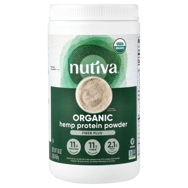 Протеиновый порошок Nutiva Organic Hemp Fiber Plus, 454 г
