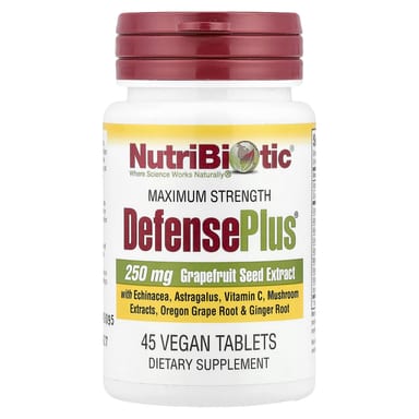 Комплекс DefensePlus NutriBiotic® Maximum Strength 45 Vegan Tablets, таблетки