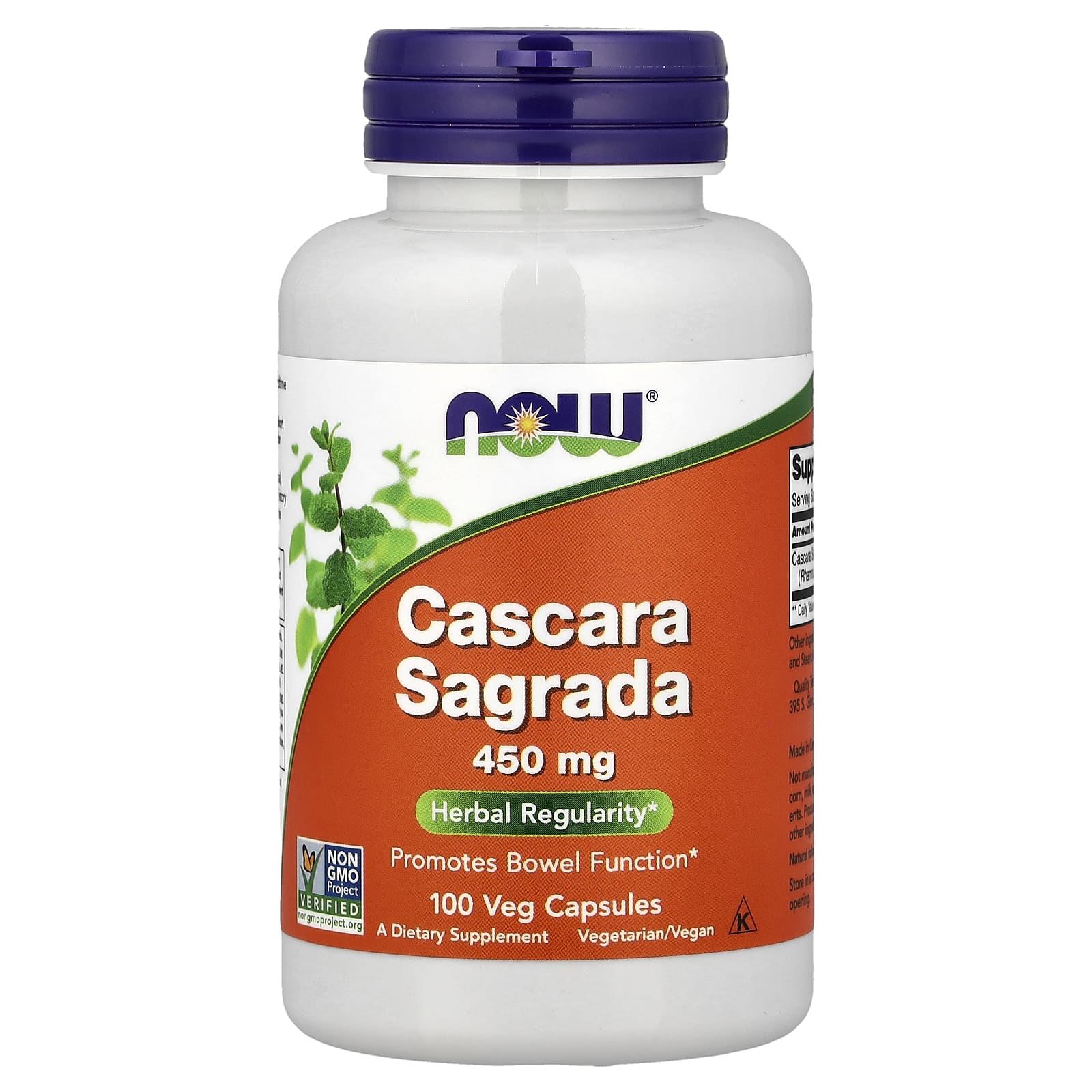 Каскара саграда NOW Foods, 450 мг, 100 растительных капсул