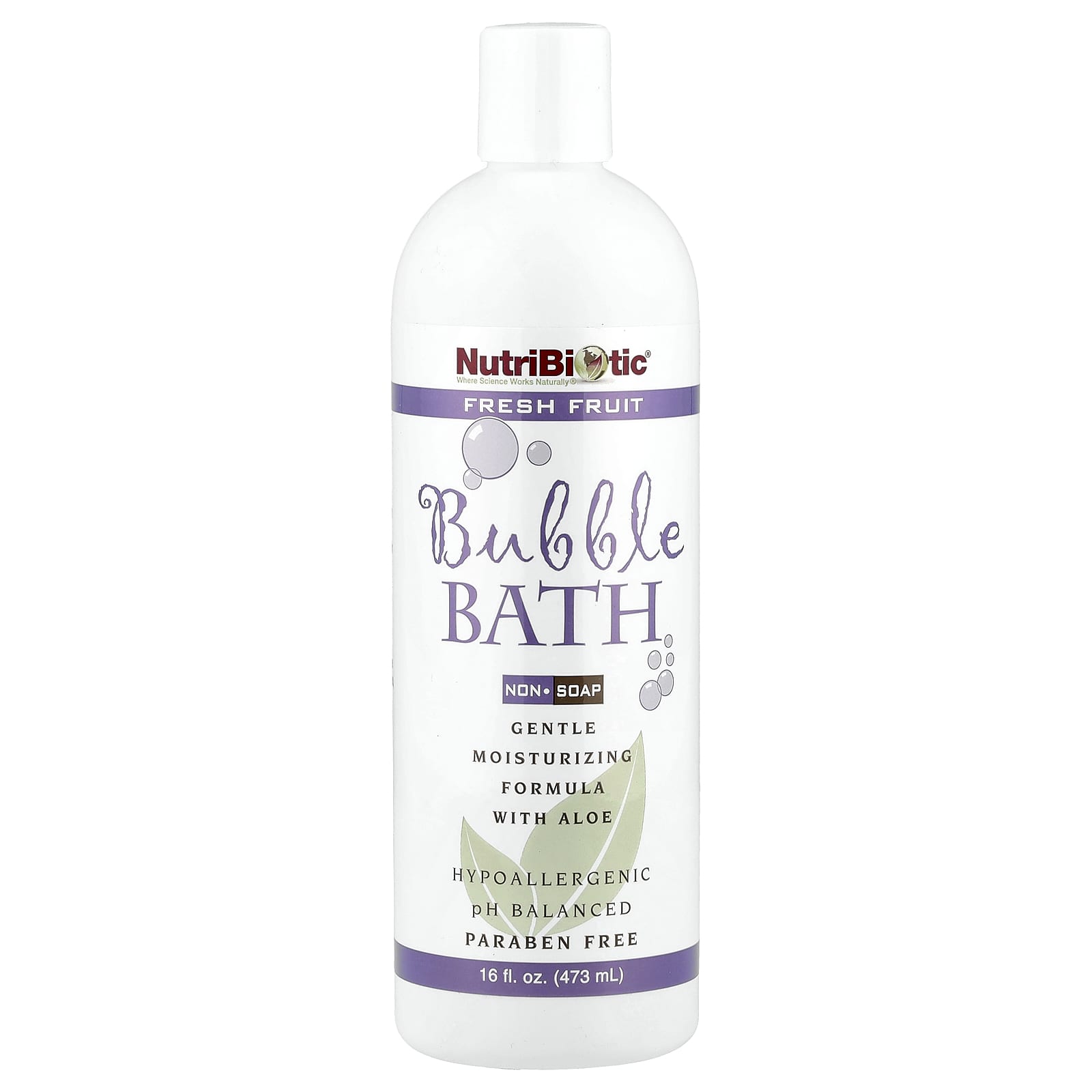 Средство для ванны NutriBiotic Non-Soap Fresh Fruit, пена для ванны, 473 мл