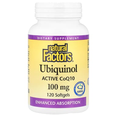 Коэнзим Q10 Natural Factors Ubiquinol Active, 100 мг, 120 мягких капсул