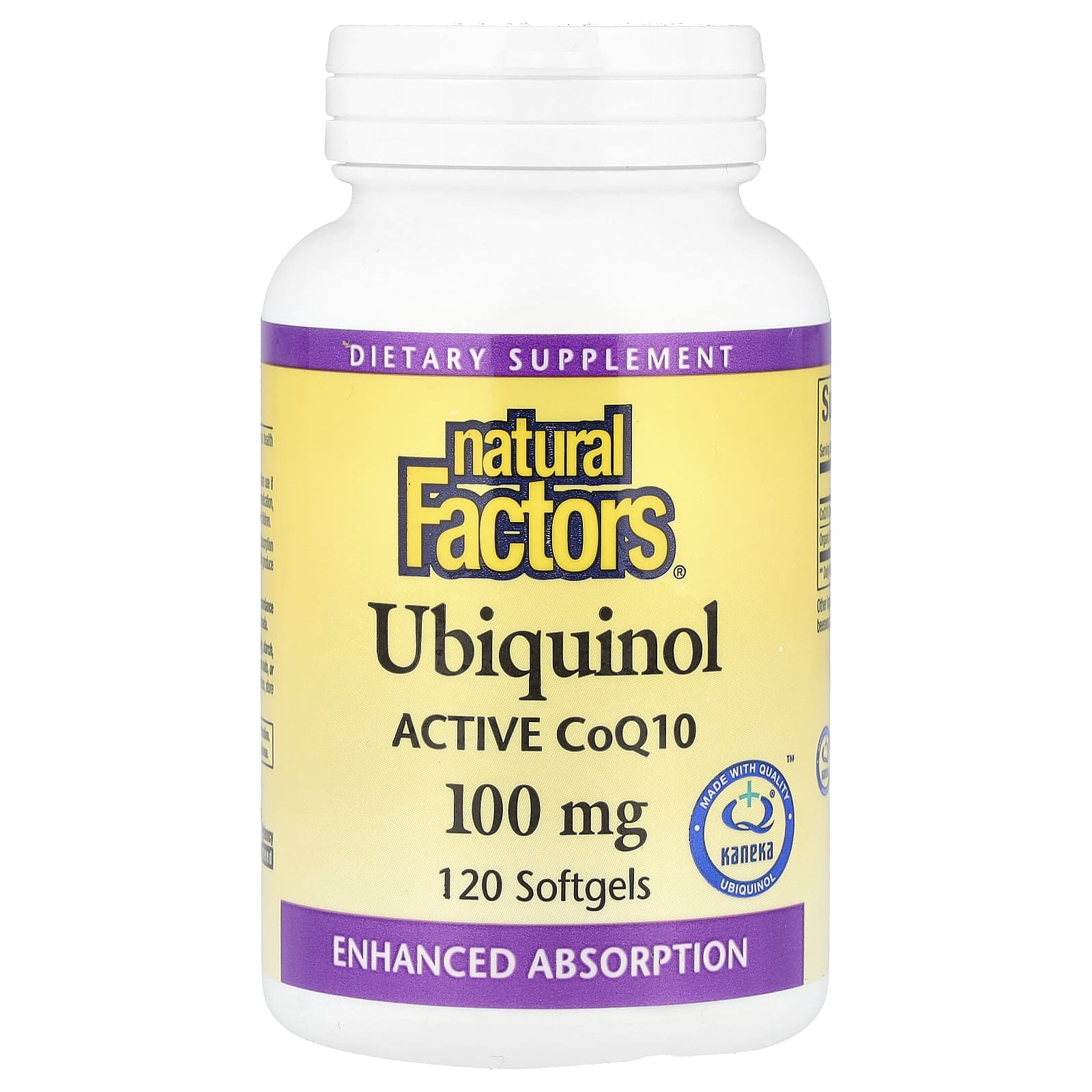 Коэнзим Q10 Natural Factors Ubiquinol Active, 100 мг, 120 мягких капсул