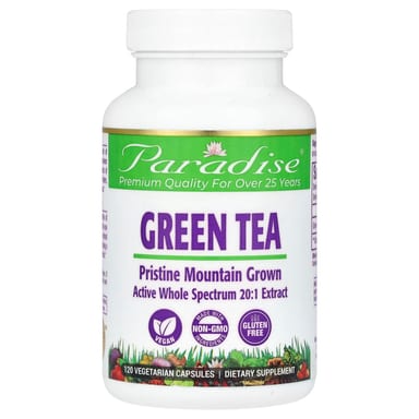 Зеленый чай Paradise Herbs, 250 мг, 120 растительных капсул
