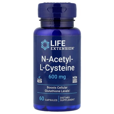 L-цистеин Life Extension N-Acetyl-L-Cysteine, 600 мг, 60 капсул
