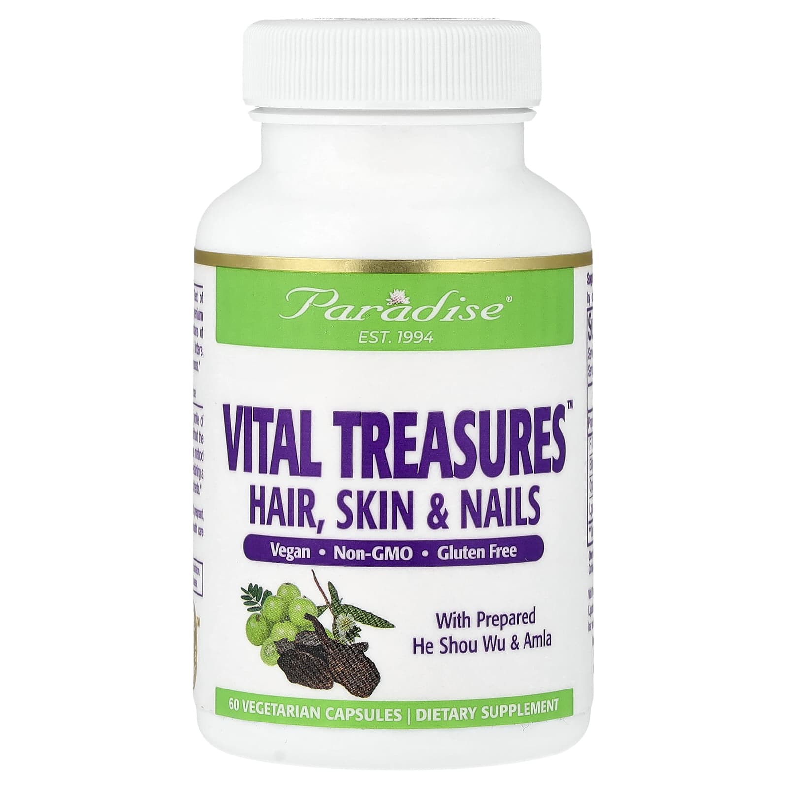 Комплекс Vital Treasures Paradise Herbs, 60 растительных капсул