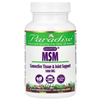 МСМ Paradise Herbs, 1000 мг, 90 растительных капсул