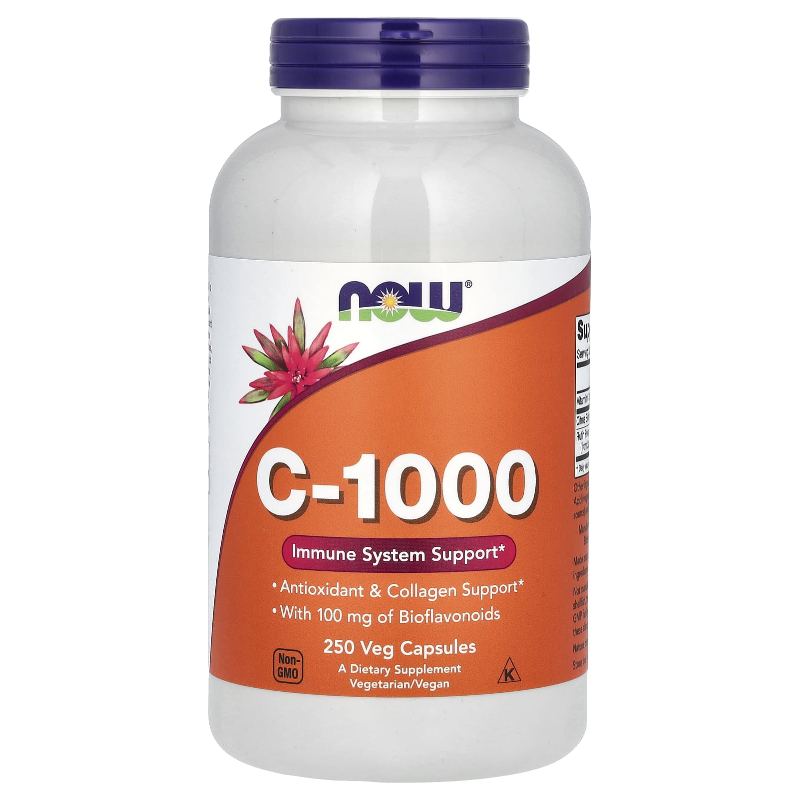 Витамин C C-1000 NOW Foods, 250 растительных капсул