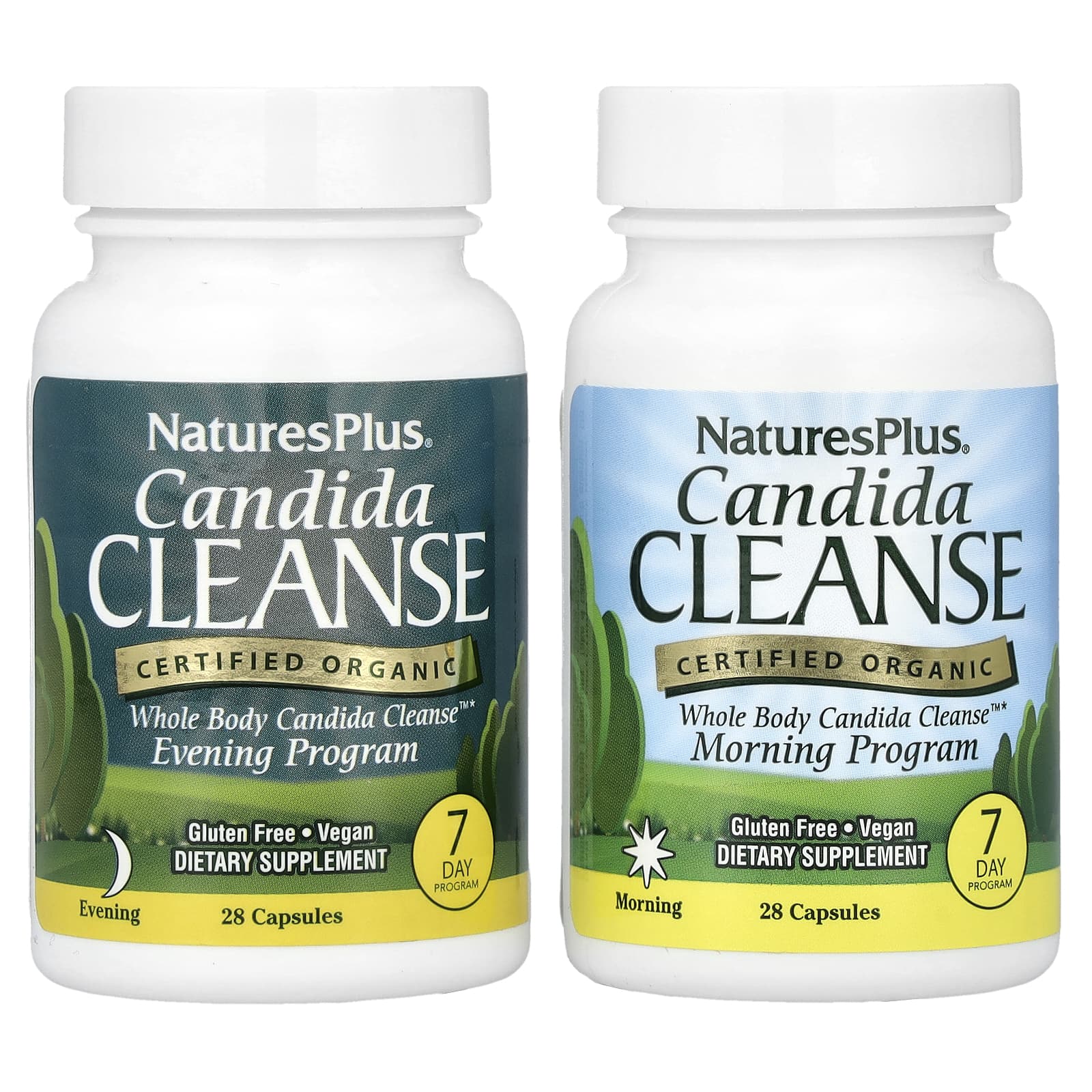 Комплекс Candida/Yeast Support NaturesPlus 7 Day Program, 2 бутылки по 28 капсул — фото 3