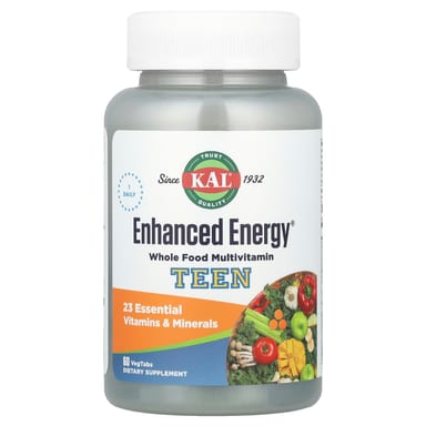 Мультивитамины KAL Enhanced Energy® Teen, оттенок 60 VegTabs