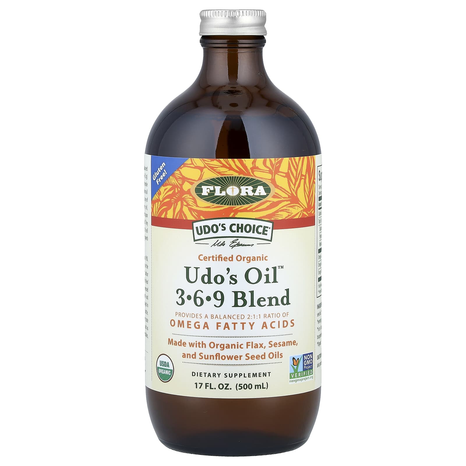 Масло Flora Organic Udo's™ 3-6-9 Blend, 500 мл