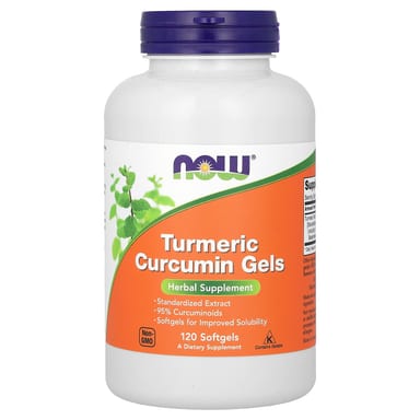 Куркумин NOW Foods Turmeric Gels, 475 мг, 120 мягких капсул
