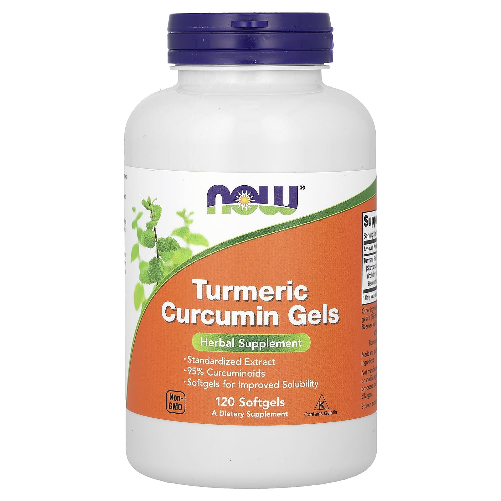 Куркумин NOW Foods Turmeric Gels, 475 мг, 120 мягких капсул