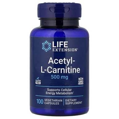 Фото товара: Ацетил-L-карнитин Life Extension Acetyl-L-Carnitine, 100 растительных капсул