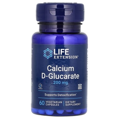 Кальций Life Extension D-Glucarate, 200 мг, 60 растительных капсул