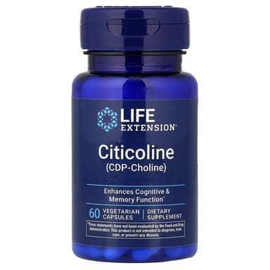 Холин Life Extension Citicoline (CDP- ), 250 мг, 60 растительных капсул
