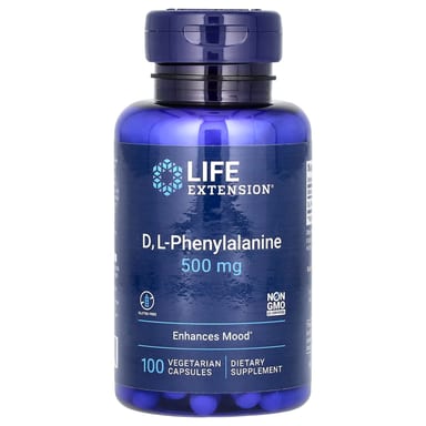 L-фенилаланин Life Extension D L-Phenylalanine, 500 мг, 100 растительных капсул