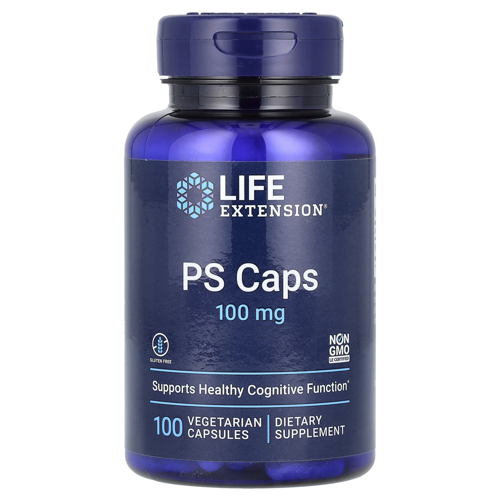 PS Caps Life Extension, 100 мг, 100 вегетарианских капсул