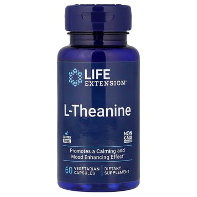 L-теанин Life Extension L-Theanine, 100 мг, 60 растительных капсул