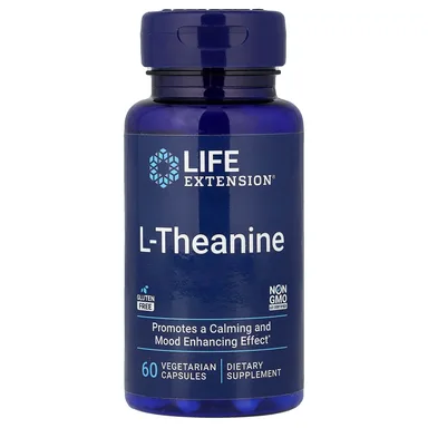 Фото товара: L-теанин Life Extension L-Theanine, 100 мг, 60 растительных капсул