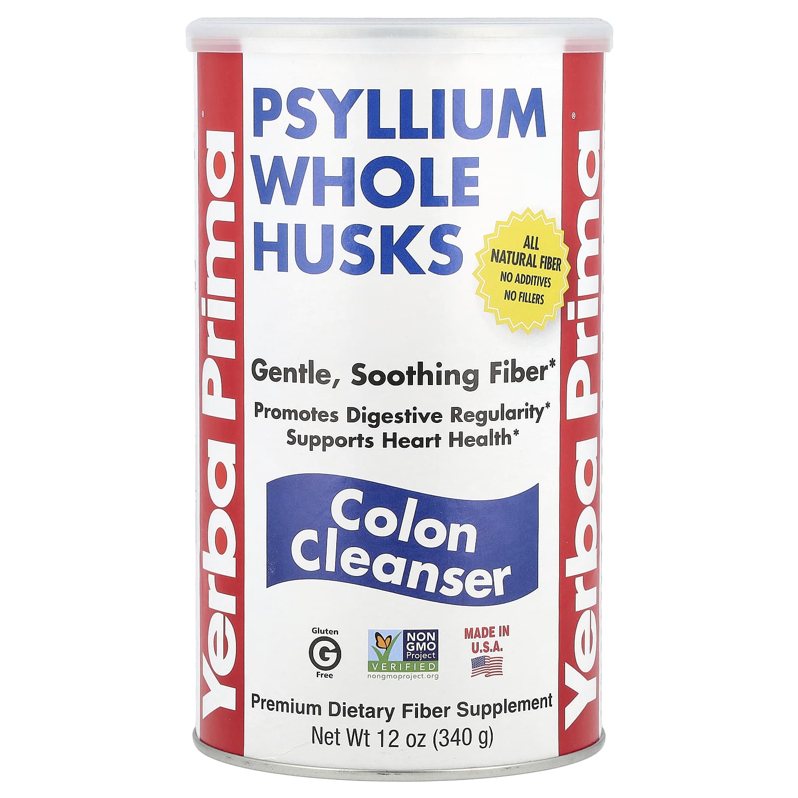Очищающее средство Yerba Prima Psyllium Whole Husks Colon, 340 г