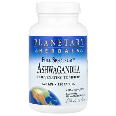 Ашваганда Planetary Herbals Full Spectrum™, 120 таблеток