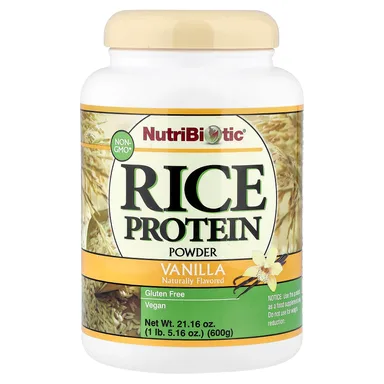 Фото товара: Протеин NutriBiotic Raw Rice, вкус «ваниль», 600 г