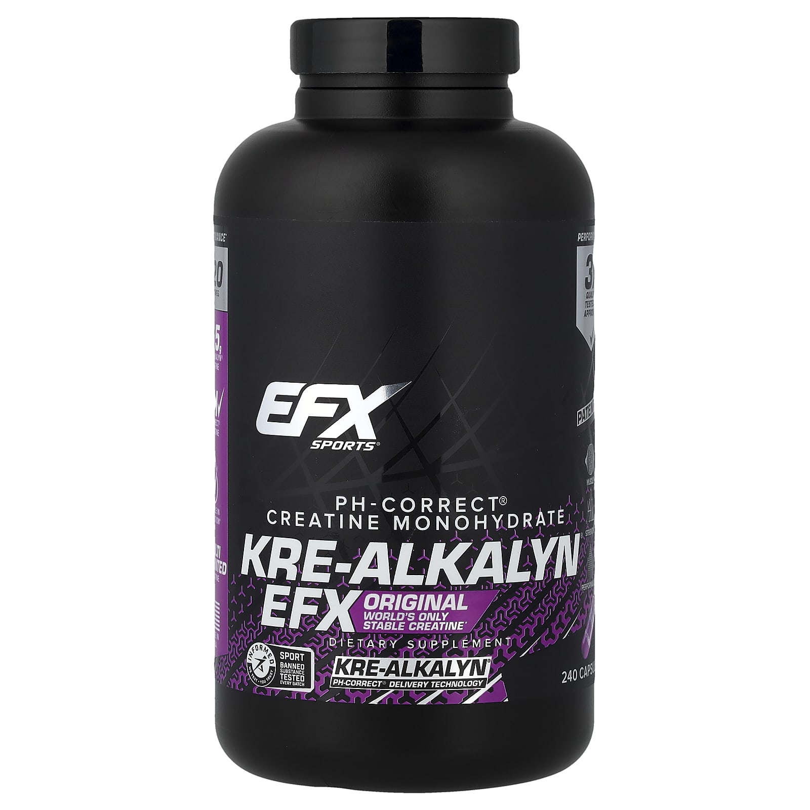Буферизованный креатин Kre-Alkalyn EFX Sports Kre-Alkalyn® EFX, 750 мг, 240 капсул
