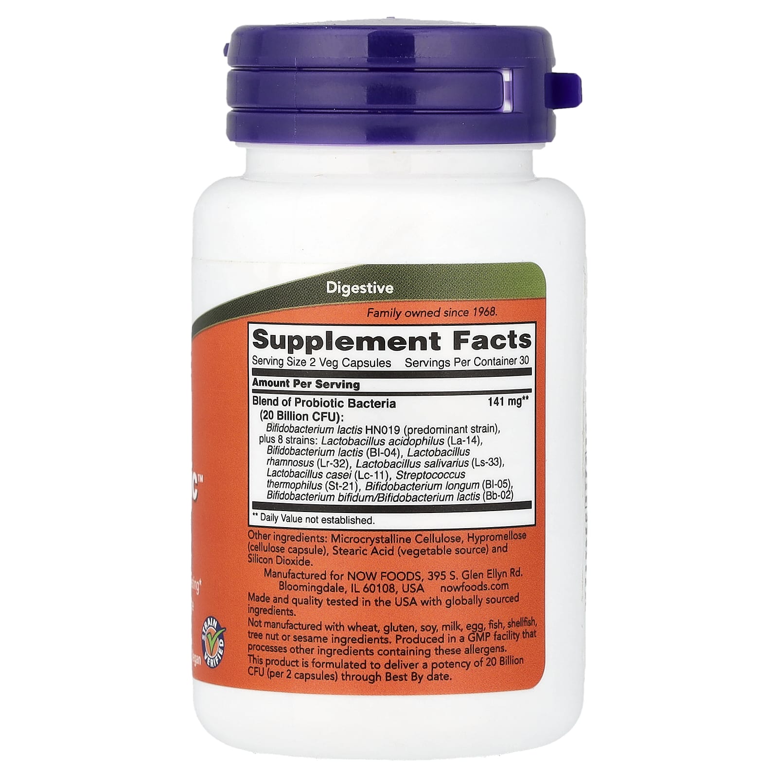 Пробиотик NOW Foods Clinical GI™ 50+ Formula, 60 растительных капсул — фото 6