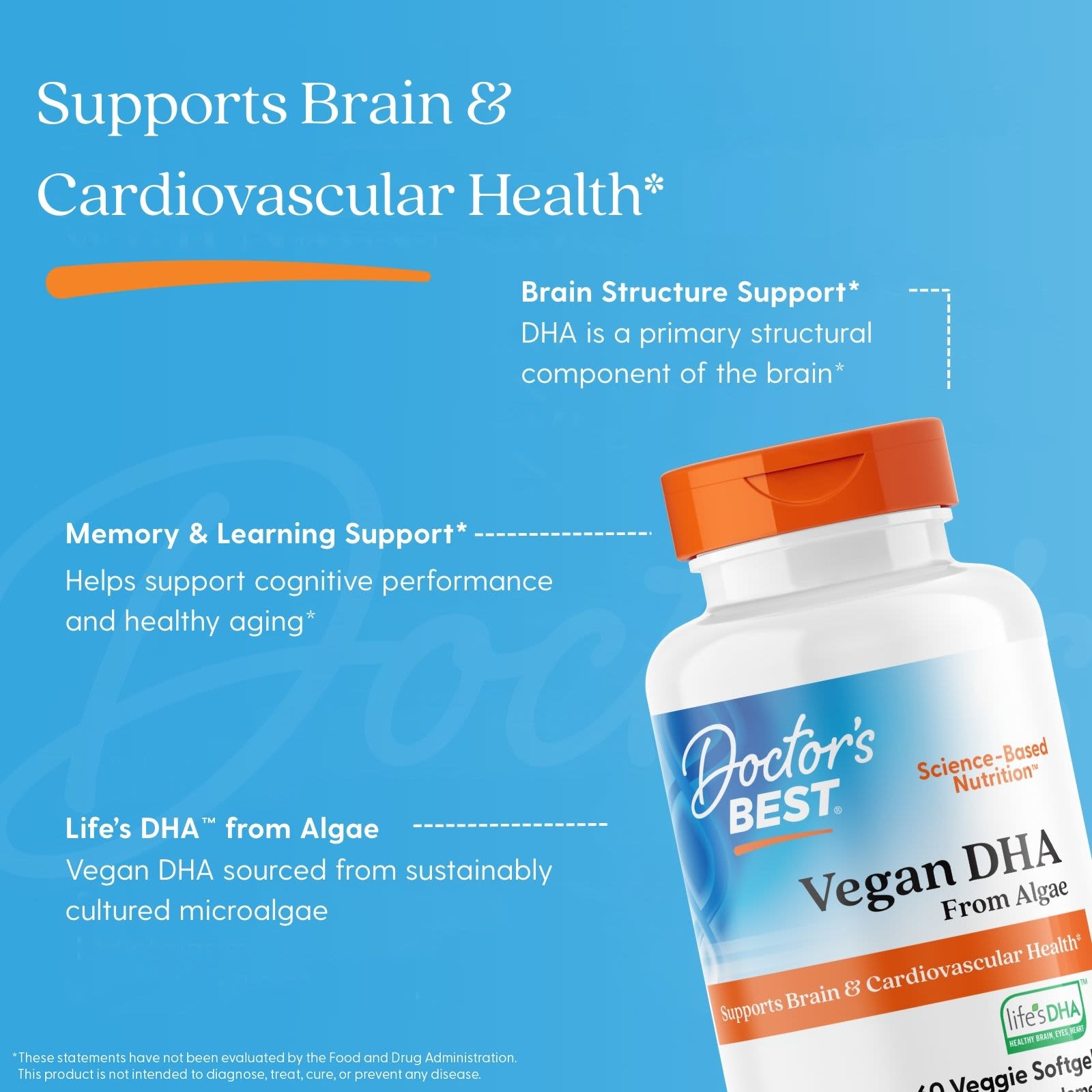 DHA Doctor's Best Vegan from Algae with Life's™ 60 Veggie, 200 мг, мягкие капсулы — фото 5