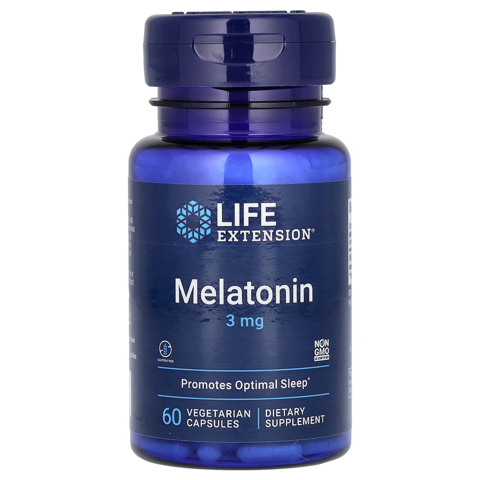 Мелатонин Life Extension, 3 мг, 60 растительных капсул