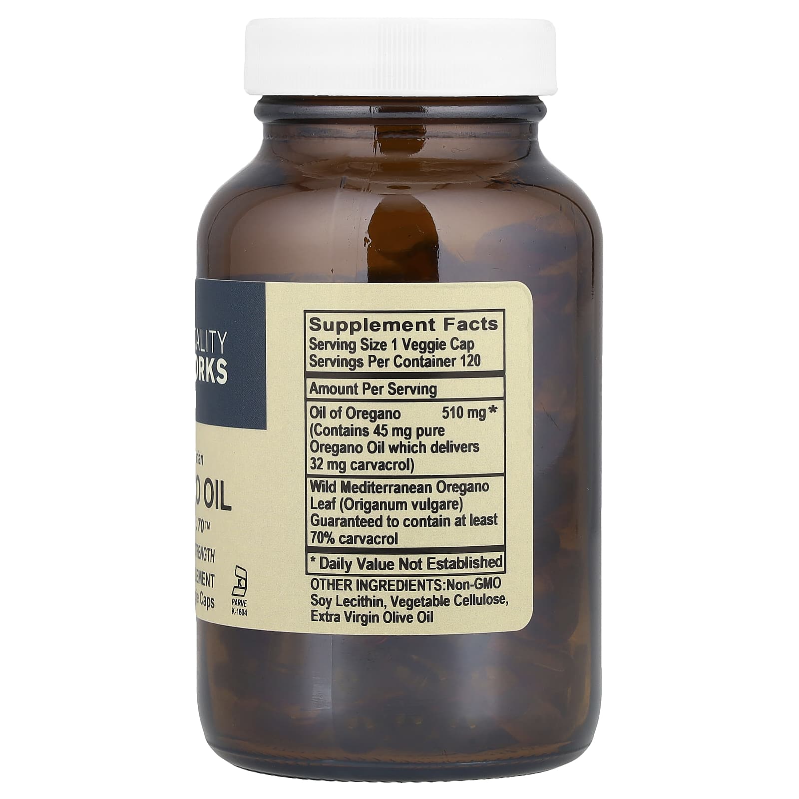 Орегано Vitality Works Oil Carvacrol 70™ 120 Liquid, 510 мг, жидкая форма — фото 2