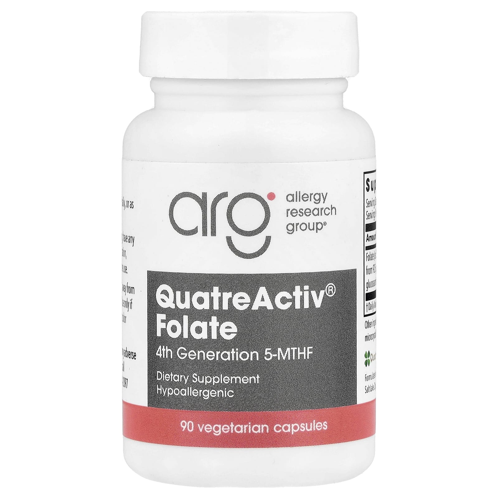 Фолат Allergy Research Group QuatreActiv®, 833 мкг, 90 растительных капсул