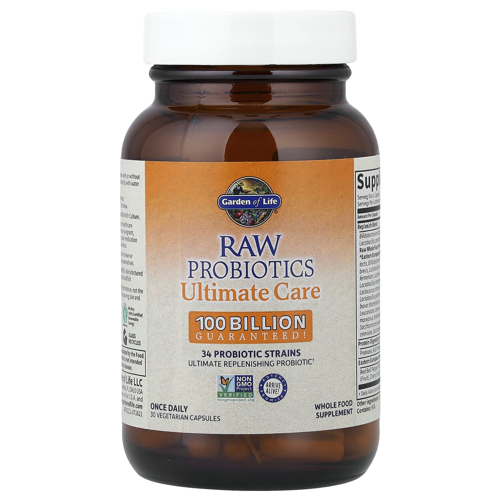Пробиотик Garden of Life RAW Ultimate Care, 30 растительных капсул