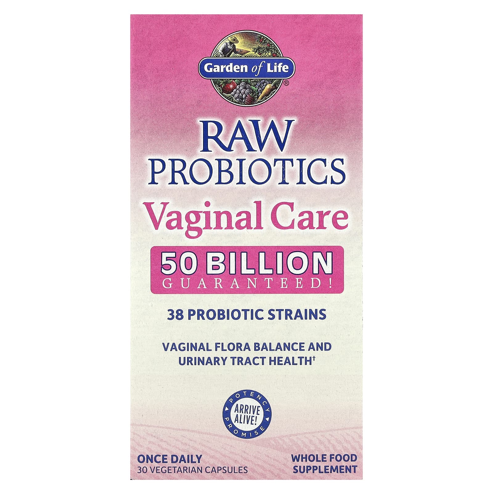 Пробиотик Garden of Life RAW Vaginal Care, 30 растительных капсул — фото 2