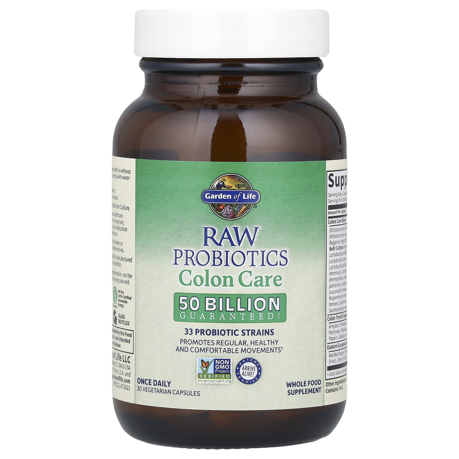 Пробиотик Garden of Life RAW Colon Care, 30 растительных капсул