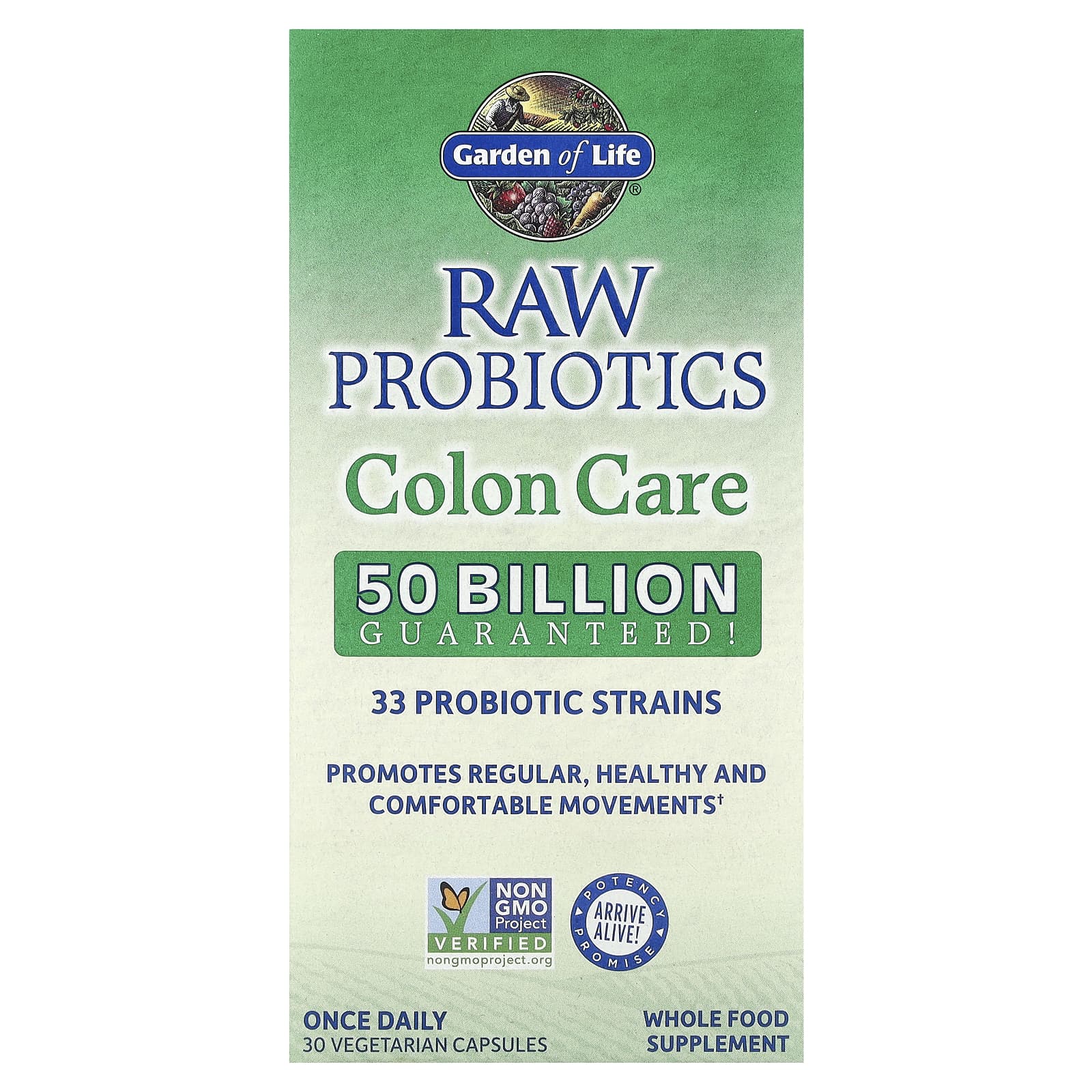 Пробиотик Garden of Life RAW Colon Care, 30 растительных капсул — фото 2