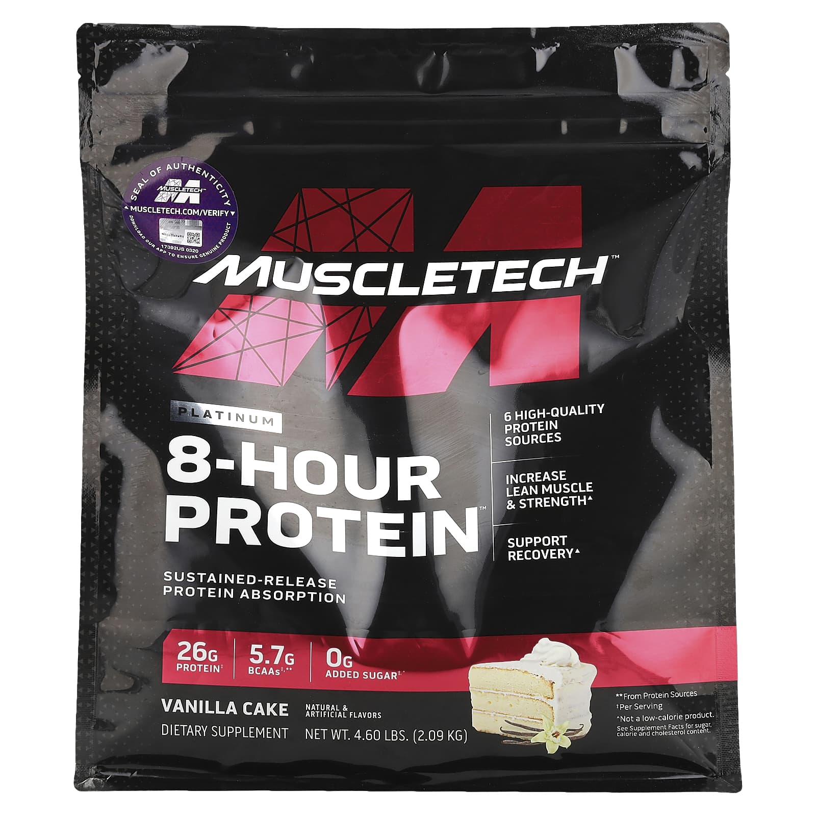 Протеин MuscleTech Platinum 8-Hour™ Vanilla Cake, 2.09 кг