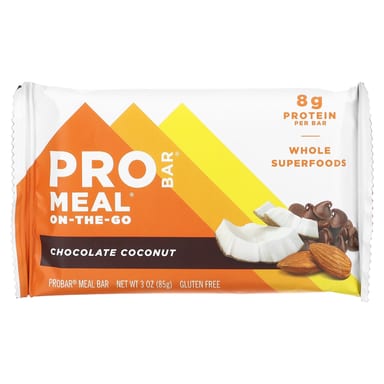 Шоколад ProBar Meal On-The-Go Bar Coconut, 85 г, 12 шт., батончик