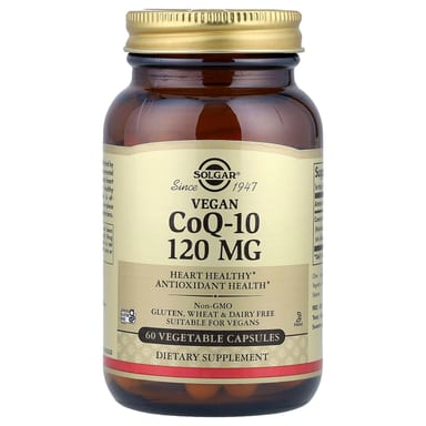 Коэнзим Q10 Solgar Vegan, 120 мг, 60 растительных капсул