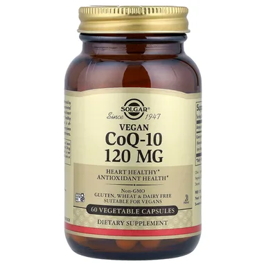 Фото товара: Коэнзим Q10 Solgar Vegan, 120 мг, 60 растительных капсул
