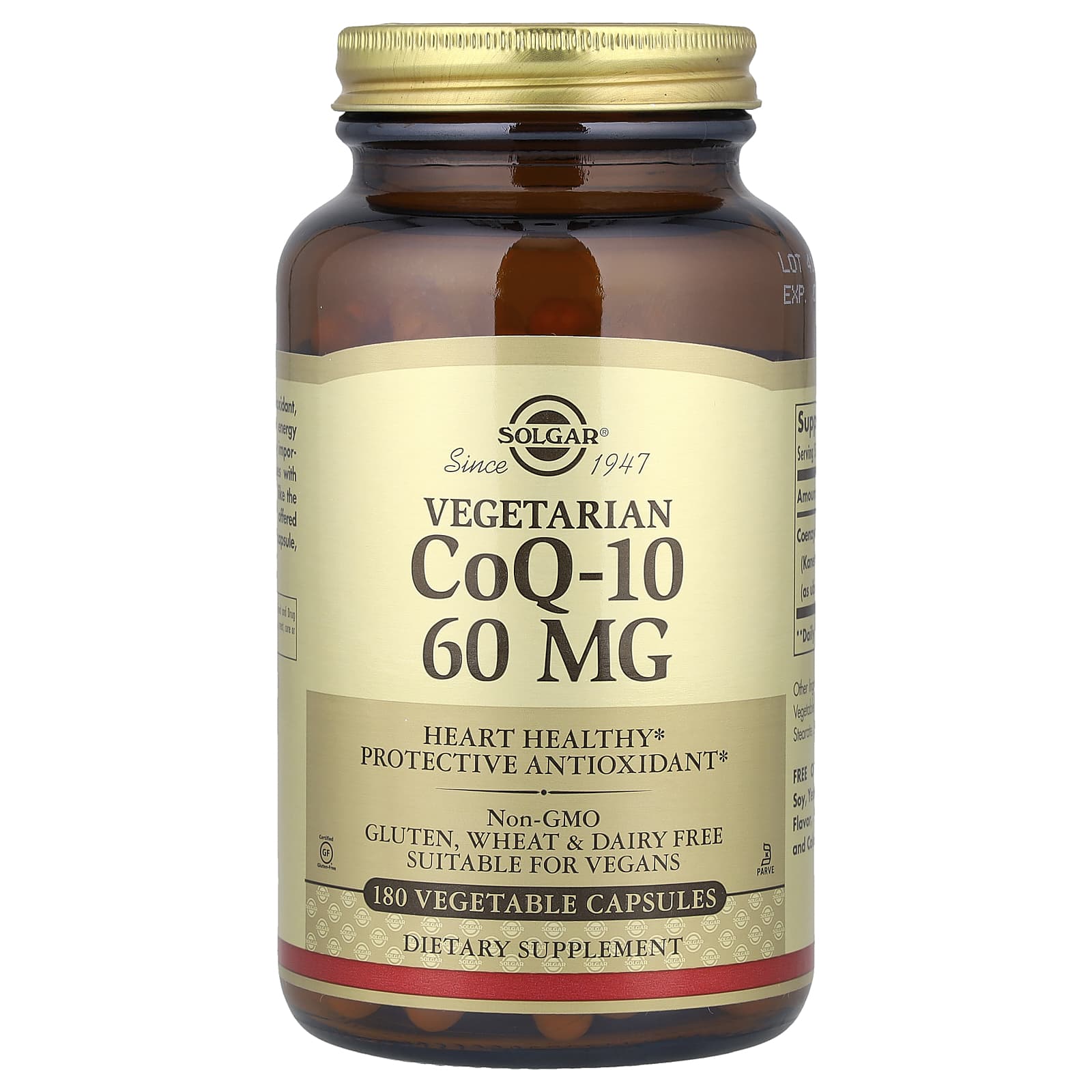 Коэнзим Q10 Solgar Vegetarian, 60 мг, 180 растительных капсул