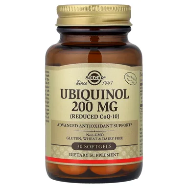 Фото товара: Коэнзим Q10 Solgar Ubiquinol (Reduced ), 200 мг, 30 мягких капсул