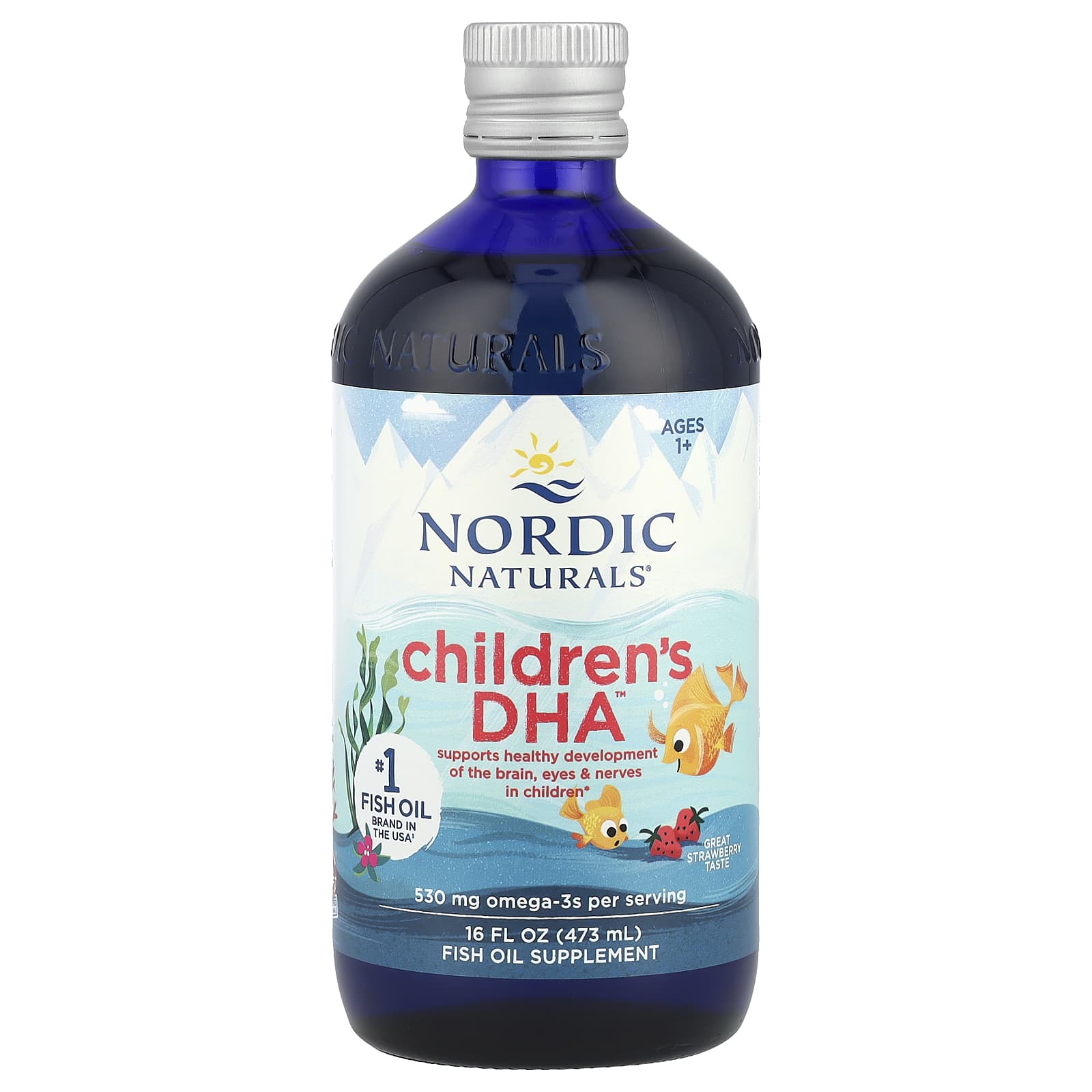 Детский Nordic Naturals DHA™ Ages 1+ Great Strawberry, 530 мг, 473 мл
