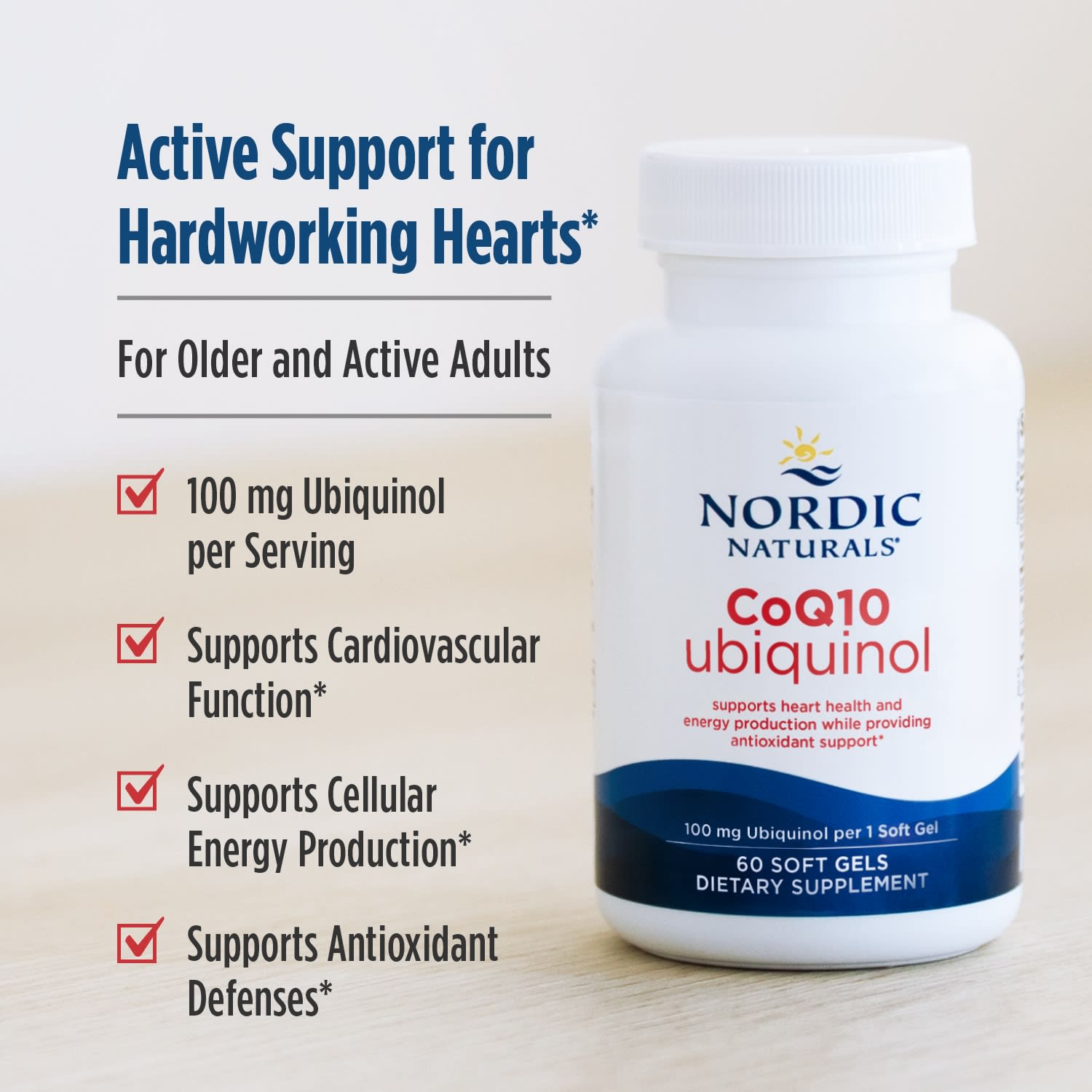 Коэнзим Q10 Nordic Naturals Ubiquinol, 100 мг, 60 мягких капсул — фото 4