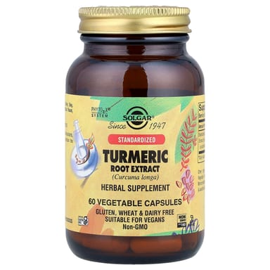 Куркума Solgar Root Extract, 400 мг, 60 растительных капсул