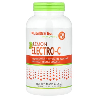 Порошок NutriBiotic Immunity, вкус Lemon Electro-C Powder, 454 г