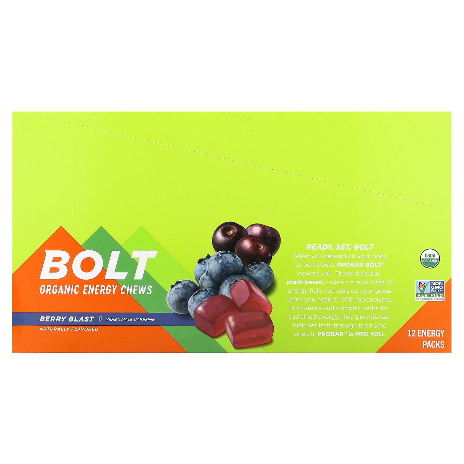 Энергетические жевательные конфеты ProBar, Berry Blast, 12 упаковок, 60 г (2.1 oz) каждая — фото 2