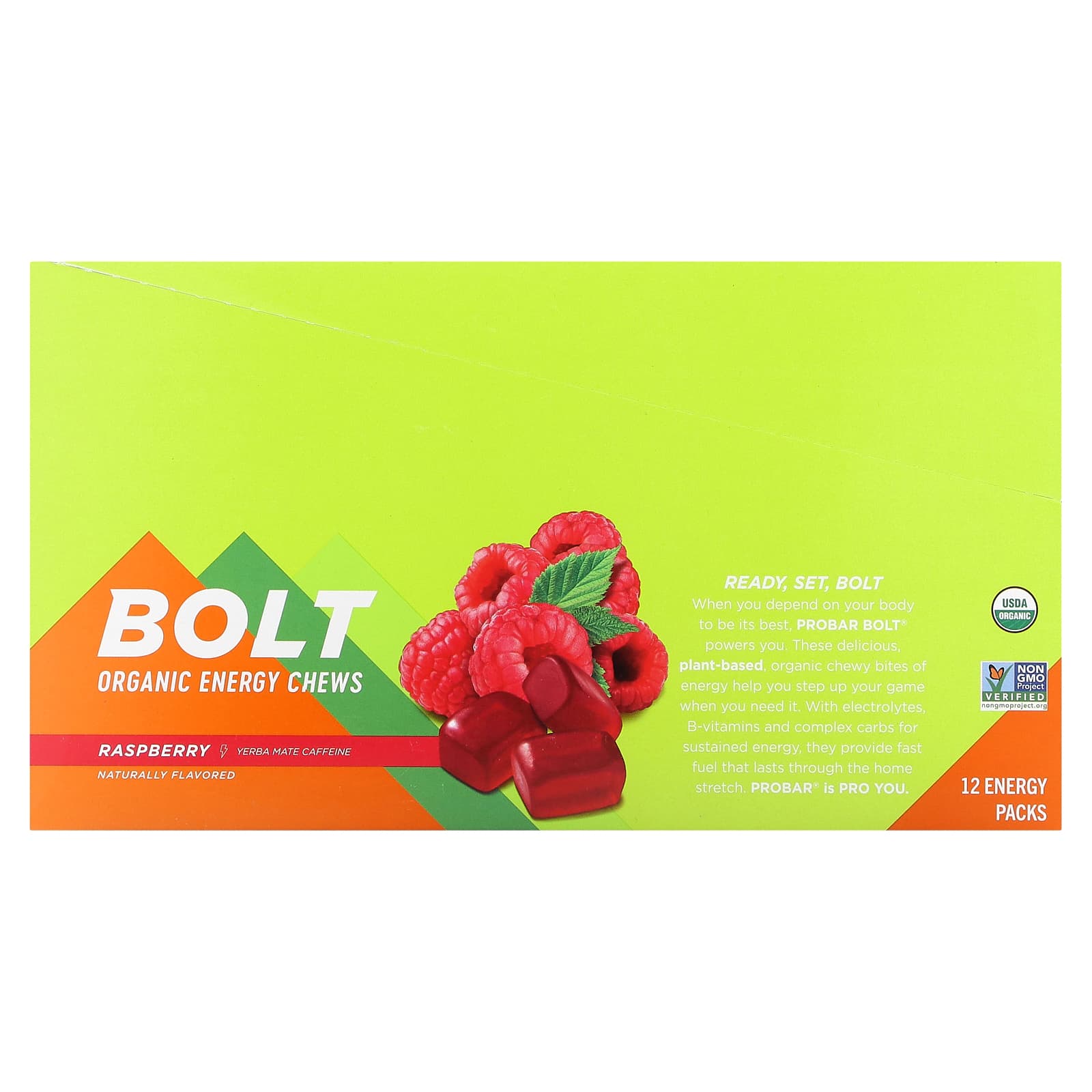 Энергетические жевательные конфеты ProBar, малина, 12 упаковок, 60 г (2.1 oz) каждая — фото 2